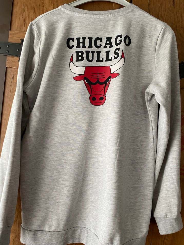 Gri Baskılı Uzun Kollu Sweatshirt - Görsel 5
