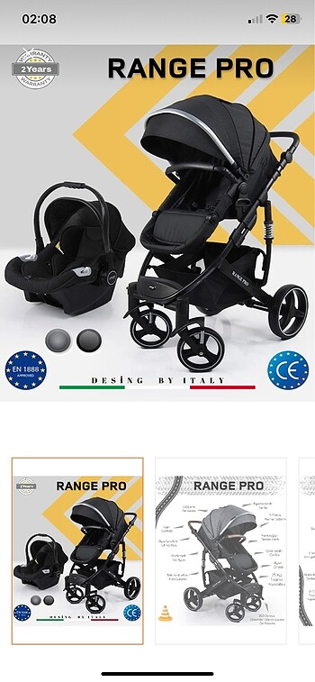 Prego range pro bebek arabası