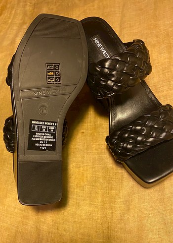 Nine West Siyah Örgü Bantlı Topuklu Terlik - Görsel 3