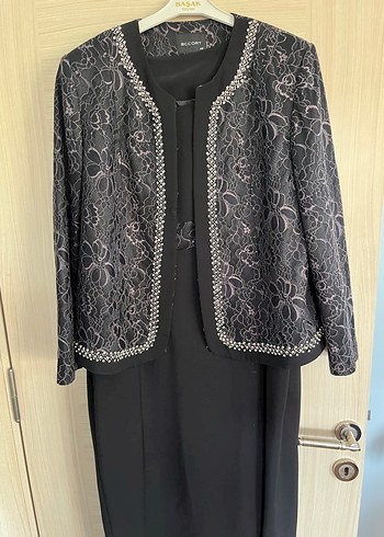 Dantel Detaylı Siyah Uzun Kadın Takım - Görsel 5