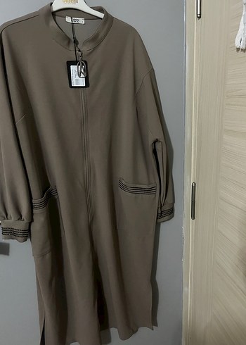 Bej Uzun Salaş Kadın giy çık - Görsel 4