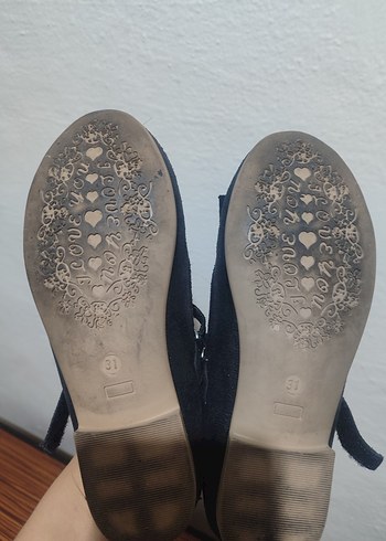 Kız Çocuk Siyah Cırtlı Babet Ayakkabı - Görsel 5