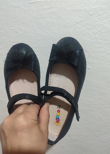 Kız Çocuk Siyah Cırtlı Babet Ayakkabı - Görsel 4