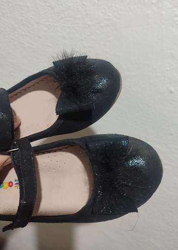 Kız Çocuk Siyah Cırtlı Babet Ayakkabı - Görsel 2