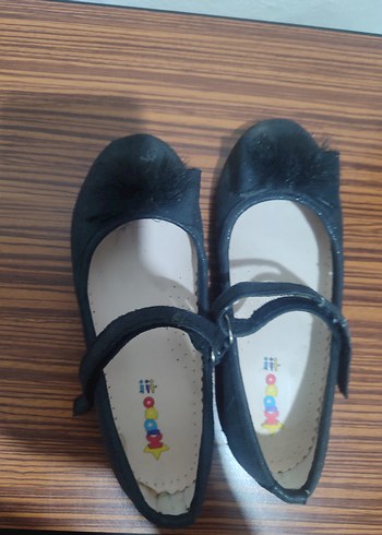 Kız Çocuk Siyah Cırtlı Babet Ayakkabı - Görsel 3