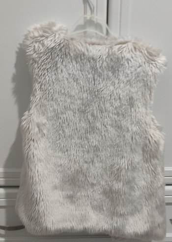 krem Kürklü Kız çocuk Yelek - Görsel 3