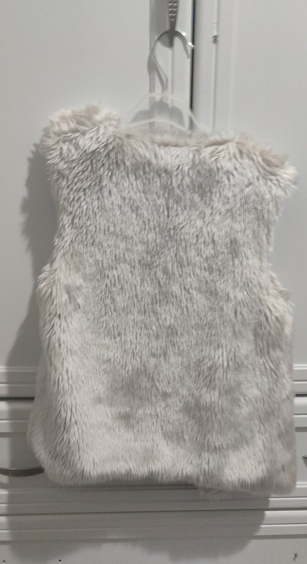 krem Kürklü Kız çocuk Yelek - Görsel 3