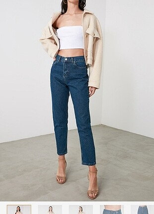 Mon jeans jean kot pantolon yüksek bel