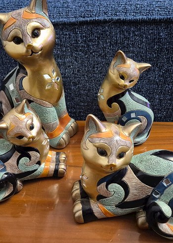 Camel Renkli Kedicik Figürleri Seti - Görsel 2