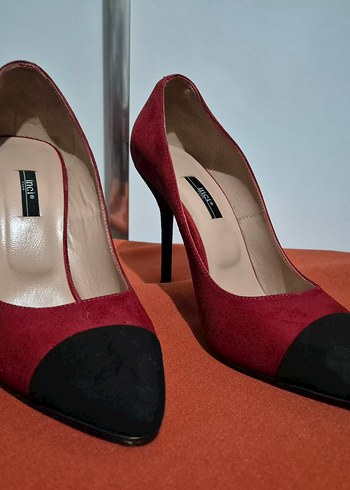 Klasik Kırmızı Süet Stiletto Topuklu - Görsel 4