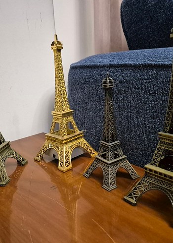 Parlak Altın ve bronz kahve  Renkli Eyfel Kulesi Bibloları. - Görsel 2