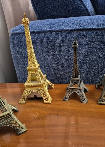 Parlak Altın ve bronz kahve  Renkli Eyfel Kulesi Bibloları. - Görsel 3