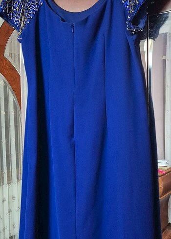 Parlak taşlı  Mavi midi saks mavisi - Görsel 3