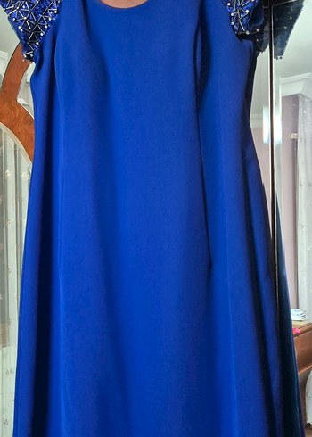 Parlak taşlı  Mavi midi saks mavisi - Görsel 2