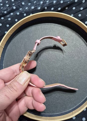 Pembe Kayışlı Kadın Kol Saati - Görsel 3