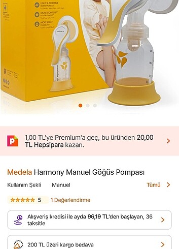 Medela süt sağma pompası harmony 