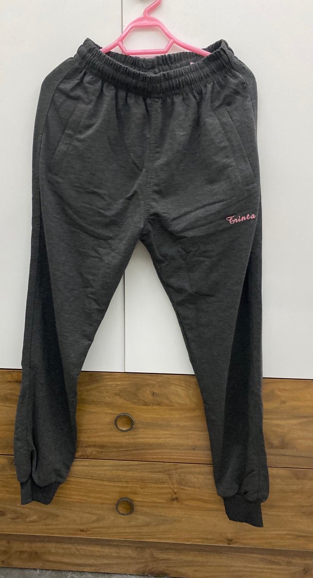 Gri Kapüşonlu Fermuarlı Kız Çocuk Eşofman Takımı - Görsel 2