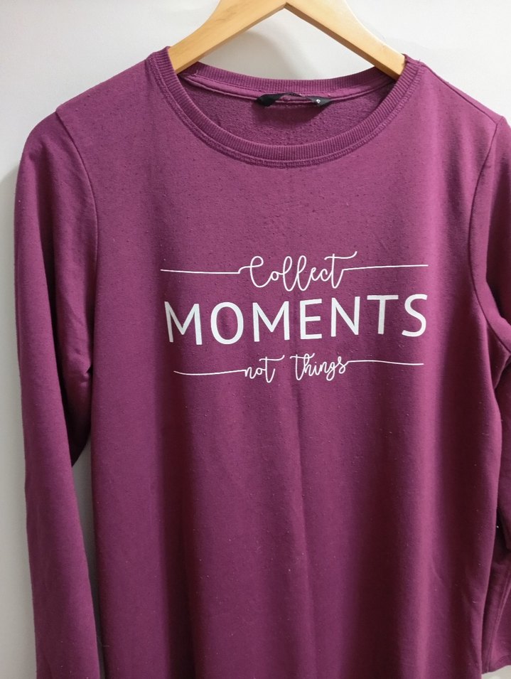 Bordo Uzun Kollu Pamuklu elbise - Görsel 2