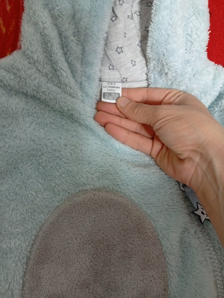 Kapüşonlu Gri Örgü Çocuk Sweatshirt - Görsel 3