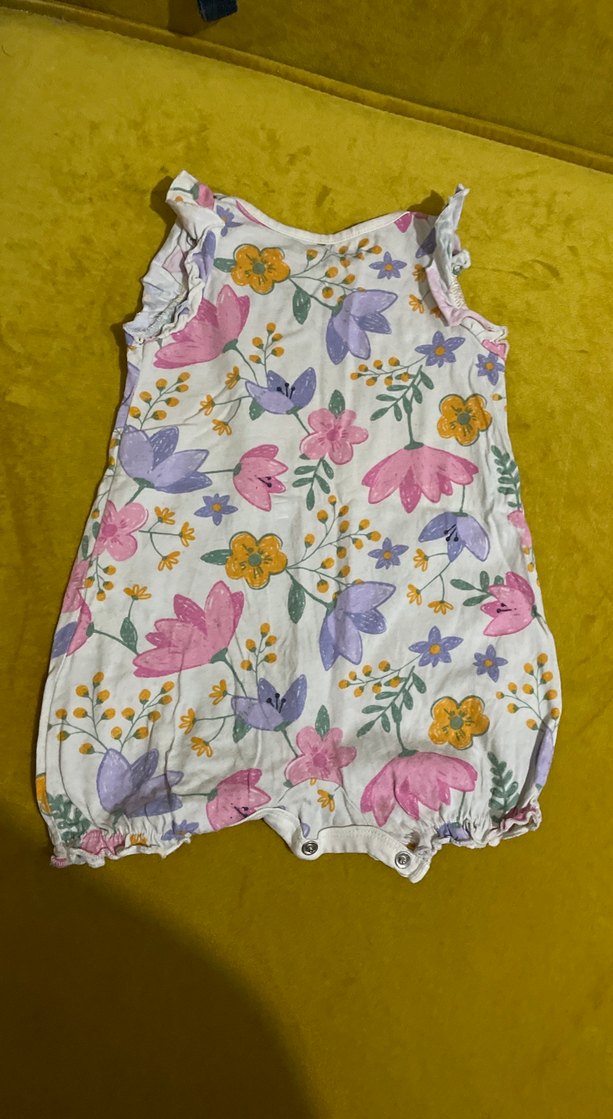 Çiçek Desenli Bebek Kız Tulum - Görsel 2