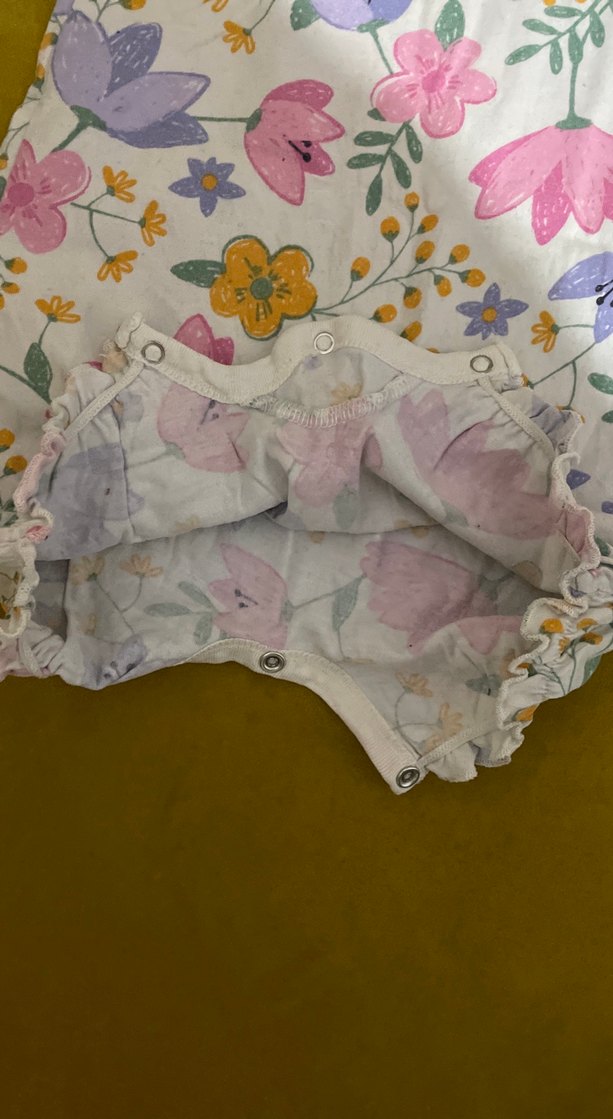 Çiçek Desenli Bebek Kız Tulum - Görsel 3