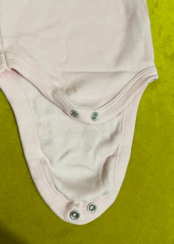 Uzun Kollu Pembe Bebek Body Fırfırlı - Görsel 2
