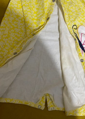 Sarı Desenli çıt çıtlı Bebek Kız Tulum - Görsel 2