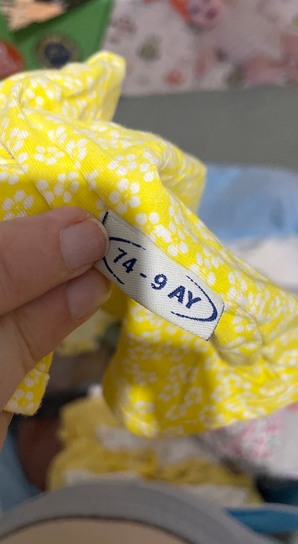 Sarı Desenli çıt çıtlı Bebek Kız Tulum - Görsel 5