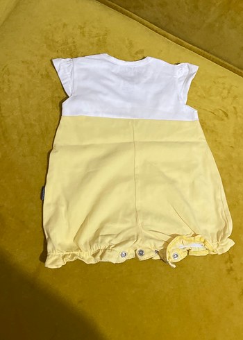 Sarı Desenli Fırfırlı Bebek Tulum - Görsel 5