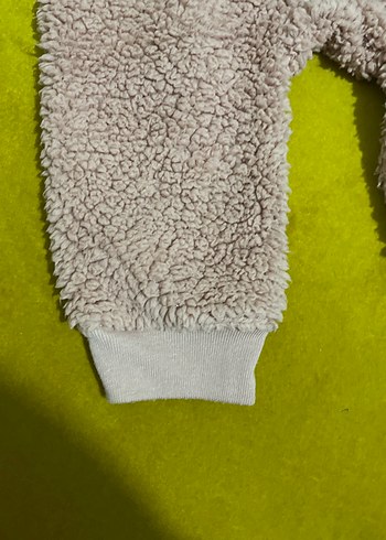 Kız Bebek Kapüşonlu Peluş Tulum - Görsel 5