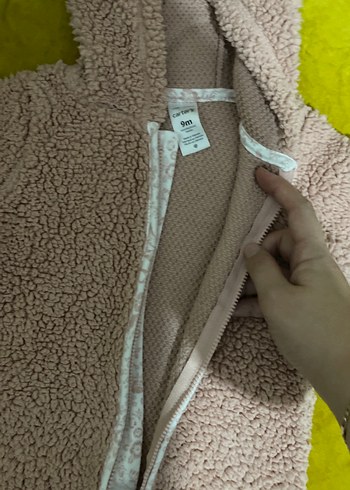 Kız Bebek Kapüşonlu Peluş Tulum - Görsel 4