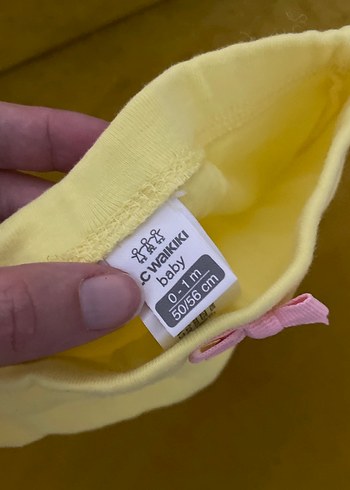 Sarı Kız Çocuk Tayt Fiyonklu - Görsel 3