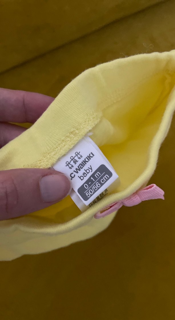 Sarı Kız Çocuk Tayt Fiyonklu - Görsel 3