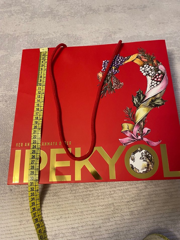 Renkli Kırmızı Yeni Yıl Hediye Çantası - Görsel 4