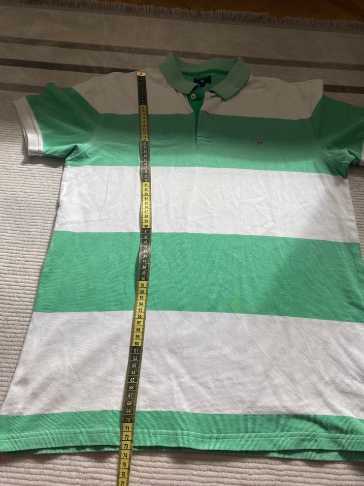 Erkek Yeşil Kısa Kollu Polo Tişört Gant - Görsel 4