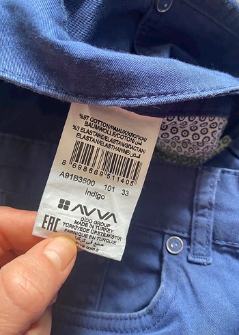 Erkek  kanvas pantolon. Avva marka - Görsel 3