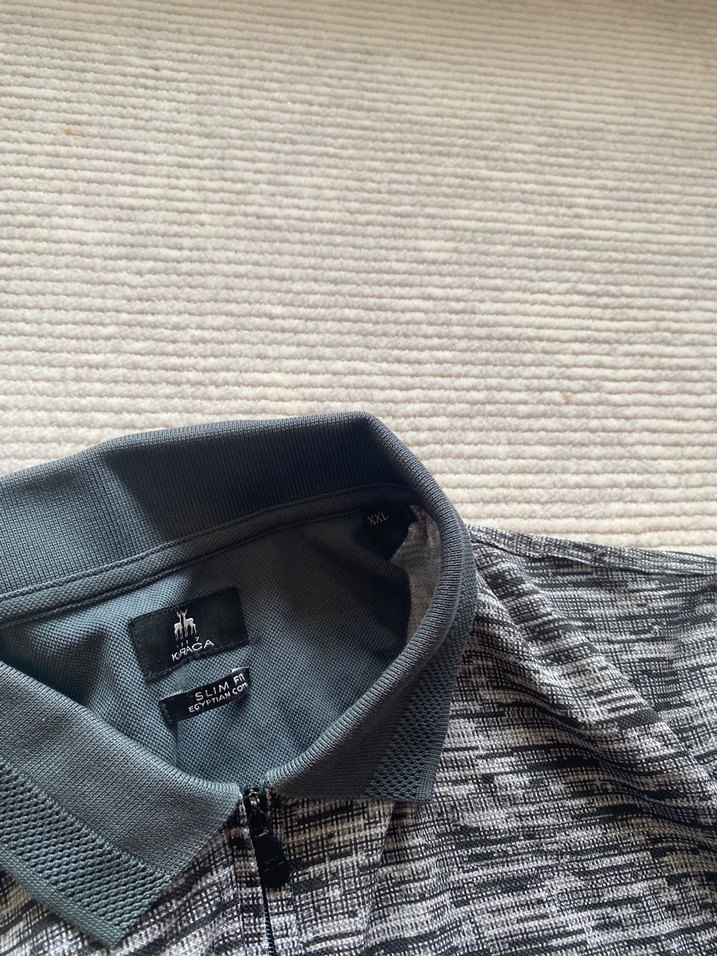 Gri Erkek Polo Yaka Kısa Kollu Tişört - Görsel 4