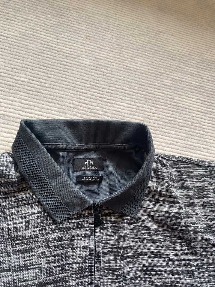 Gri Erkek Polo Yaka Kısa Kollu Tişört - Görsel 3