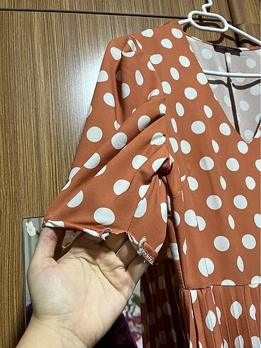 38 Beden turuncu Renk Trendyolmilla elbise