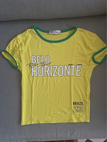 y2k brazil shirt crop