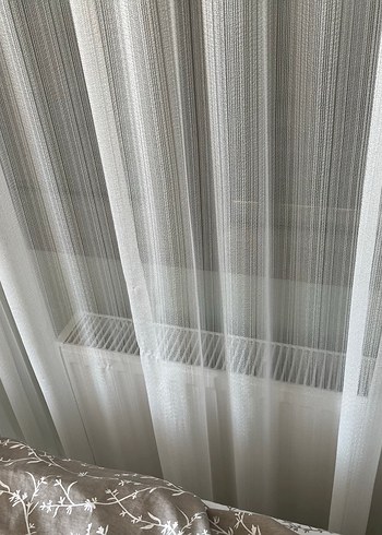 Beyaz Modern Tül Perde düz - Görsel 4