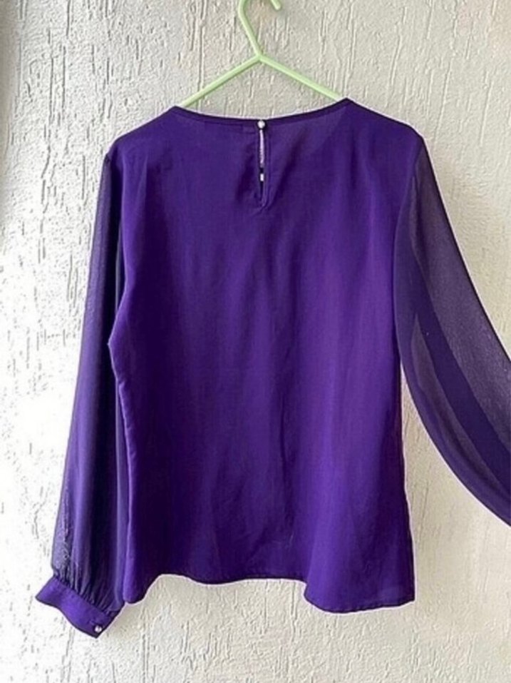 Zincir Detaylı Uzun Kollu Bluz - Görsel 2