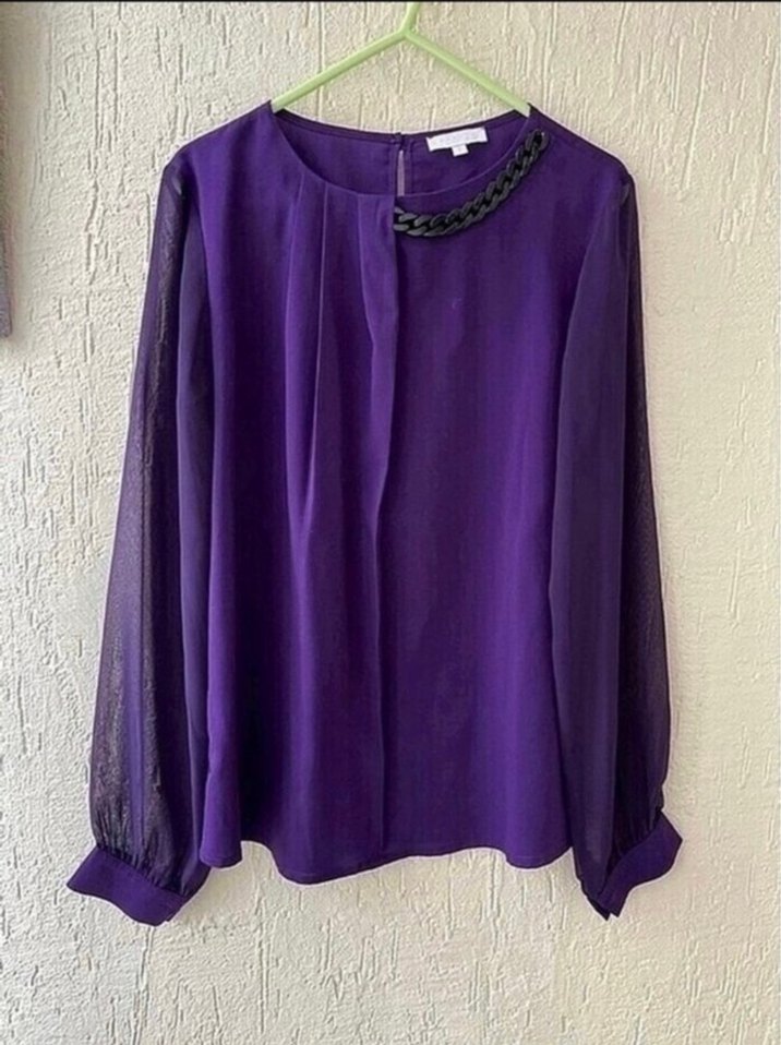 Zincir Detaylı Uzun Kollu Bluz - Görsel 3