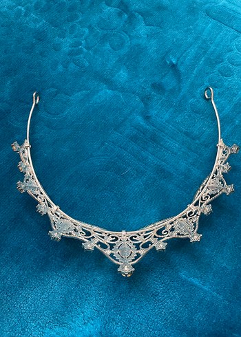 Parlak Beyaz Taşlı Tacı - Görsel 2