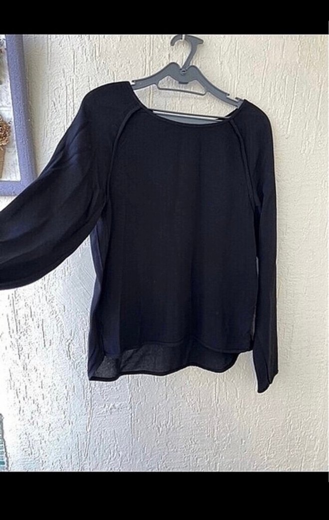 Kadın Siyah  Uzun Kollu Bluz - Görsel 2