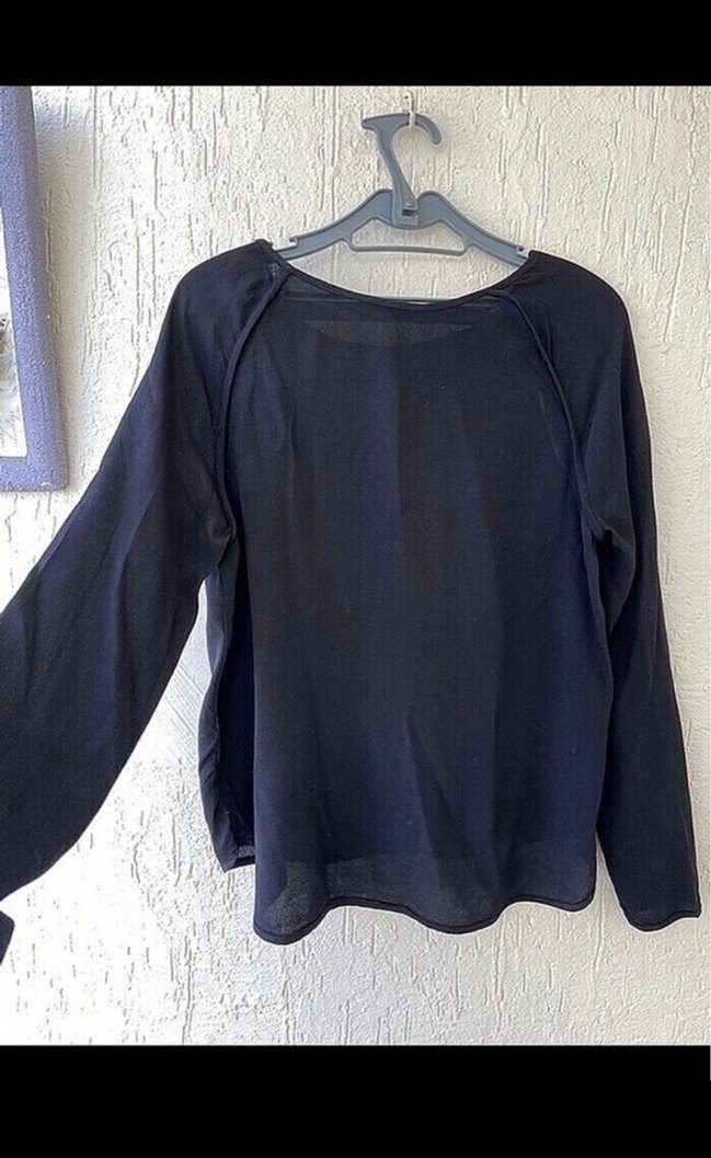 Kadın Siyah  Uzun Kollu Bluz - Görsel 3