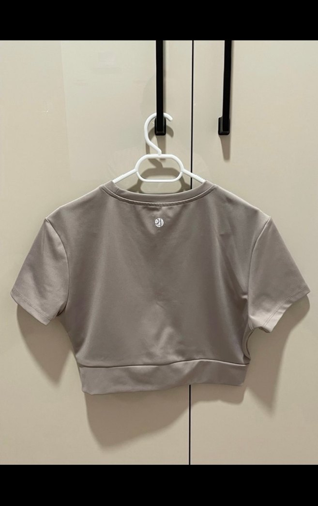 Spor Kısa Kollu Crop Top - Görsel 2