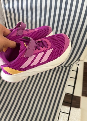 #Adidas Mor Kız Çocuk Spor Ayakkabı Velcro Bantlı