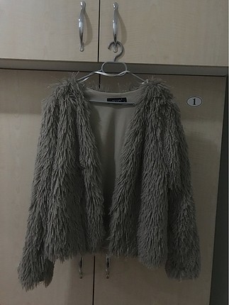 Süt kahve rengi peluş ceket