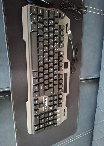 Renkli LED Işıklı Mekanik Klavye +mause + mauspad - Görsel 7